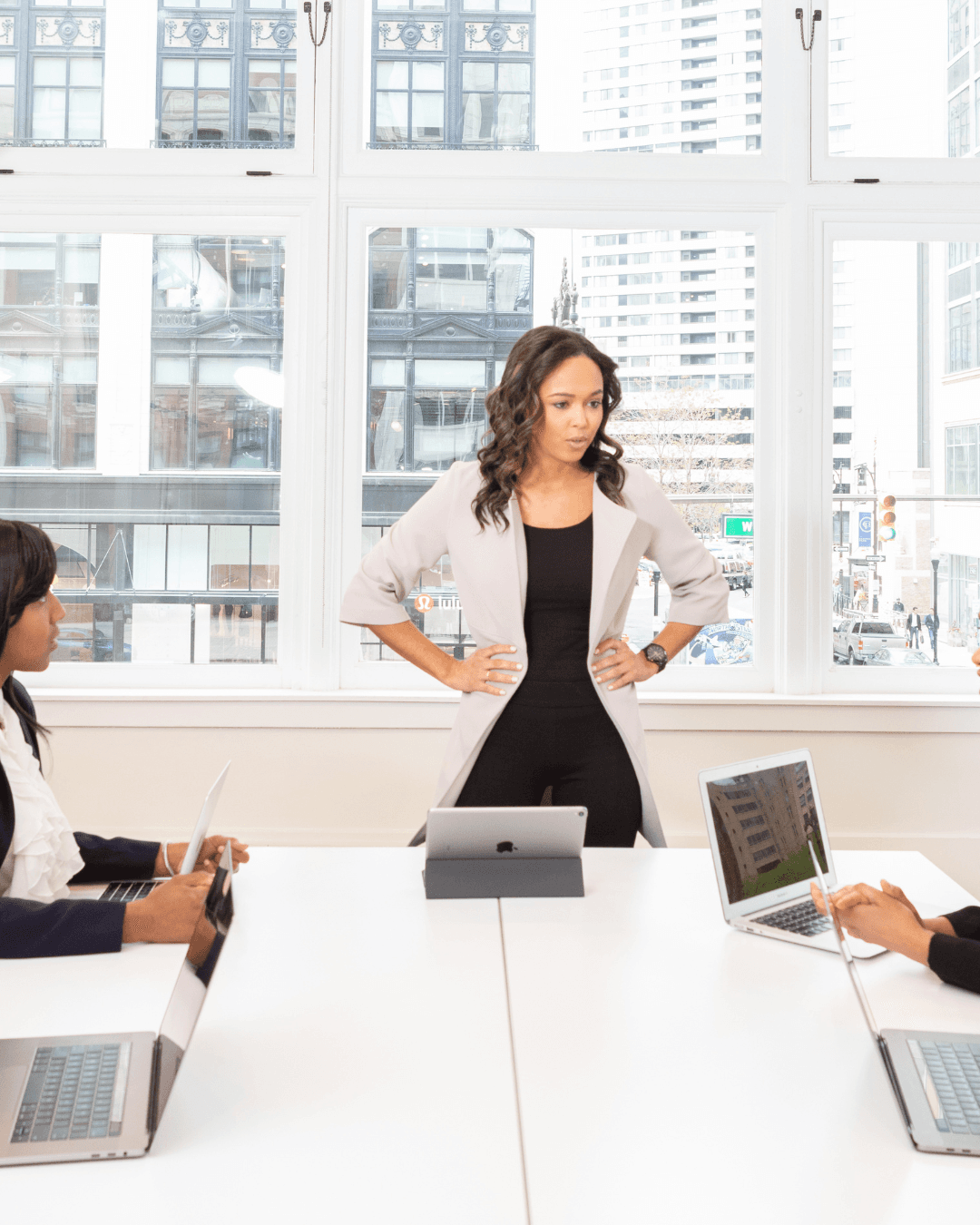 Manager enablement meeting in a professional workspace